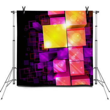 3d Bright Abstract Background Fleece Backdrop