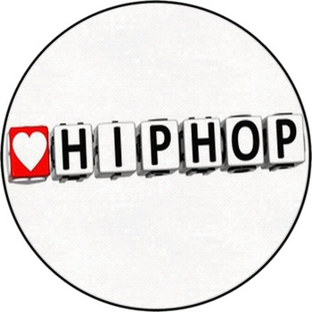 3D Love HipHop Button Click Here Block Text Round Rug