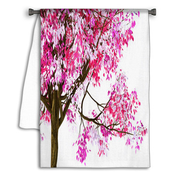 3d Render Image Of Pink Spring Tree Towel