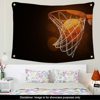 Wooden Basketball Court Wallpaper Mural