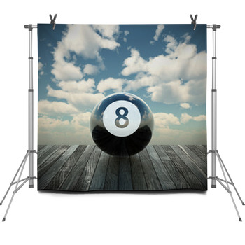 8 Ball 3d Illustration Fleece Backdrop