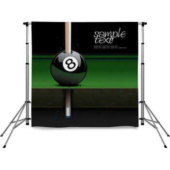 8 Ball Broken Set 3 Pole Pocket Backdrop