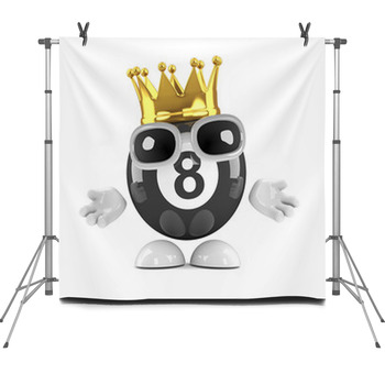 8 Ball Is King Fleece Backdrop
