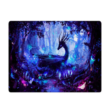 A Beautiful Black Dragon In A Night Forest Bath Mat