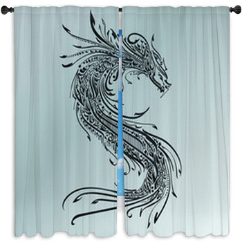 A Decorative Symbol Taken From The Curves  Window Curtain