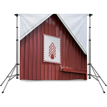 A Red Tree Of Life Pattern Quilt Pole Pocket Backdrop