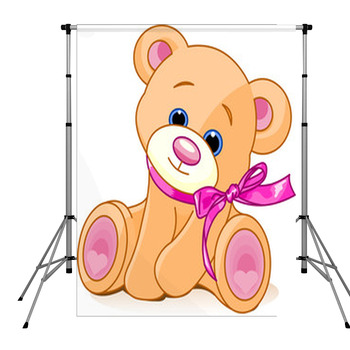 A Rough, Painterly Child's Teddy Pole Pocket Backdrop