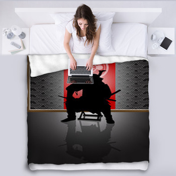 A Stock Vector Illustration Of A Japan Fleece Blanket