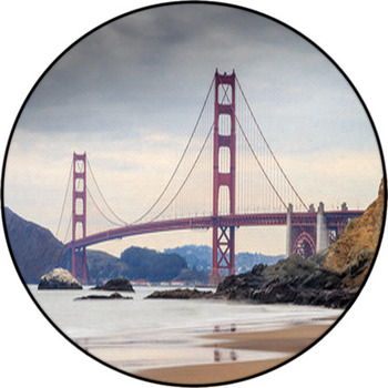 A View Of The Golden Gate Bridge Round Rug