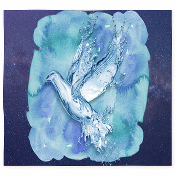 Abstract Artistic Dove Made Out Of  Custom Size Floor Mat