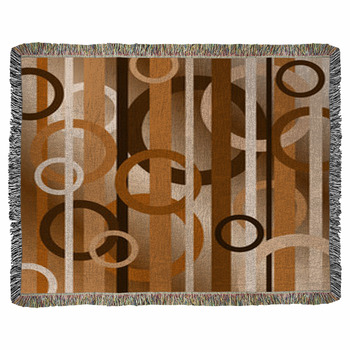 Abstract Background Woven Throw Blanket