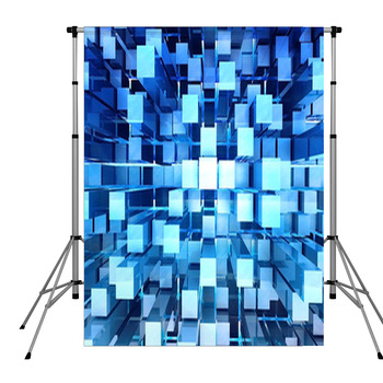 Abstract Blue Background Pole Pocket Backdrop
