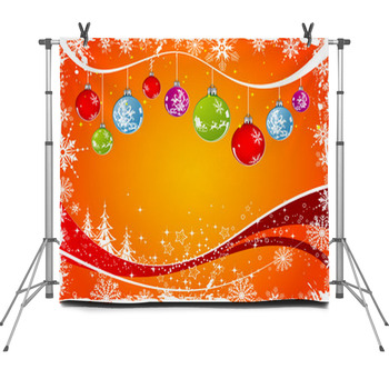 Abstract Christmas Background With Fleece Backdrop