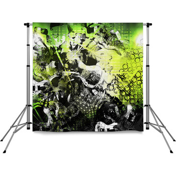 Abstract Collage Of Music, Poster Pole Pocket Backdrop