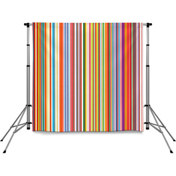 Abstract Color Stripes Background Pole Pocket Backdrop