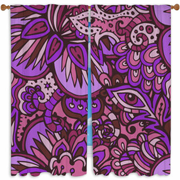 Abstract Fantasy Pattern Custom Size Window Curtain