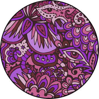 Abstract Fantasy Pattern Round Rug
