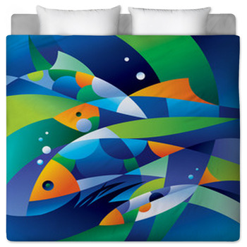 Tropical Fish Comforters Duvets Sheets Sets Custom