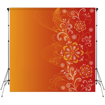 Abstract Floral Background Custom Size Backdrop
