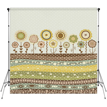 Abstract Floral Card Custom Size Backdrop