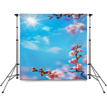 Abstract Floral Spring Background Pole Pocket Backdrop