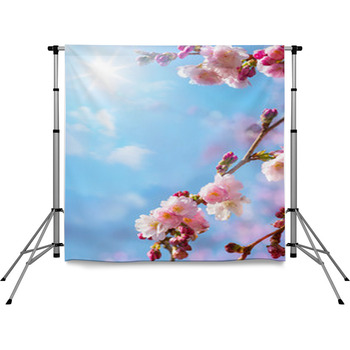 Abstract Floral Spring Background Pole Pocket Backdrop