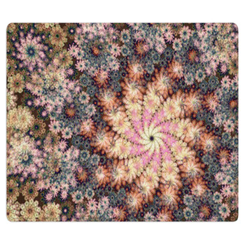 Abstract Fractal Floral Backgound Area Rug