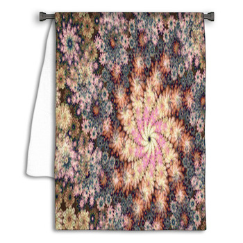 Abstract Fractal Floral Backgound Towel