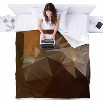 Abstract Geometric Background  Fleece Bed Blanket