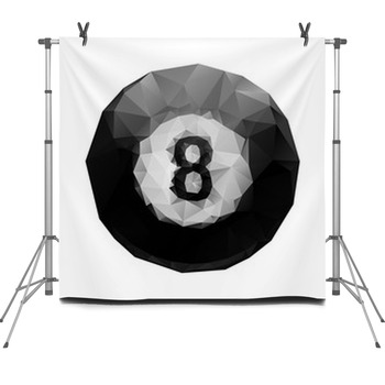 Abstract Geometric Polygonal 8 Ball Fleece Backdrop