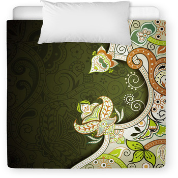 Abstract Green Floral Background Toddler Duvet