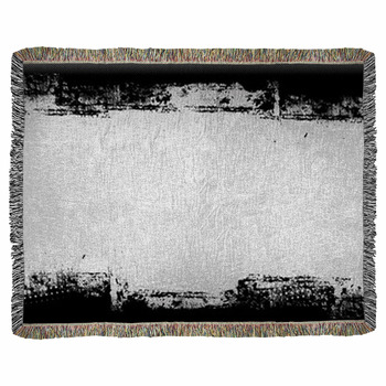 Abstract Grunge Border Graphic Design Woven Throw Blanket