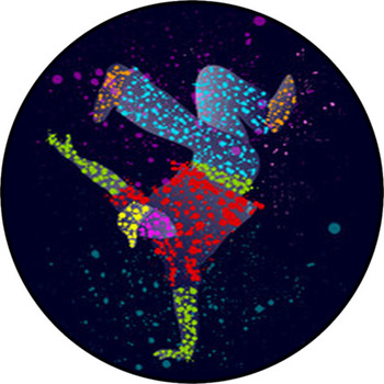 Abstract Male Dancer Round Rug