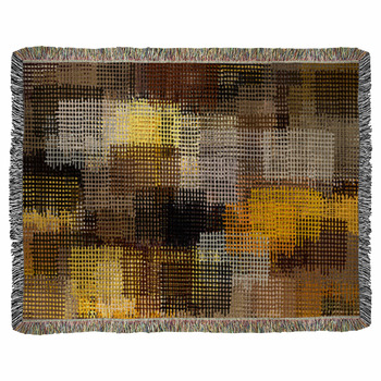 Abstract Marker Lines Pattern Woven Throw Blanket