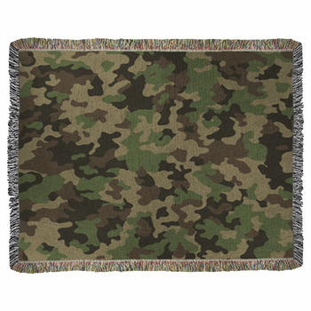Abstract Military Or Hunting Woven Throw Blanket