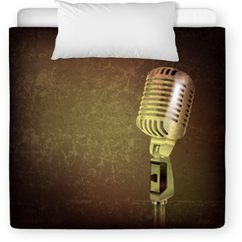 Abstract Music Background With Retro Toddler Duvet