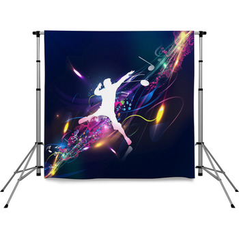 Abstract Music Dance Background Pole Pocket Backdrop