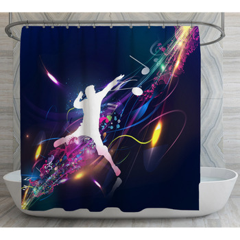 Abstract Music Dance Background For Music  Shower Curtain