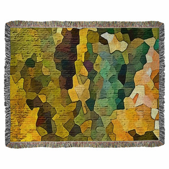 Abstract Polygonal Background Woven Throw Blanket