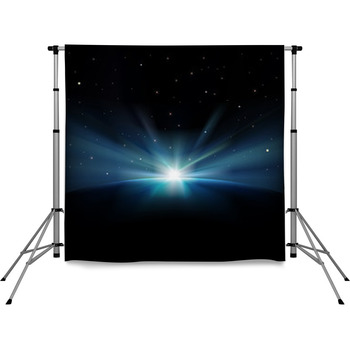 Abstract Space Background With Pole Pocket Backdrop