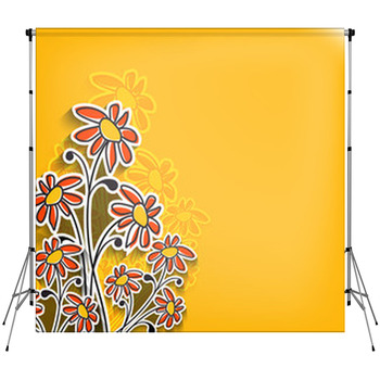 Abstract Spring Flower Background Custom Size Backdrop