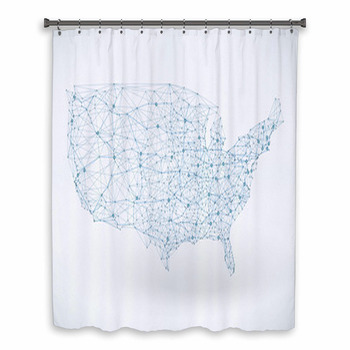 Usa Map Shower Curtains Mats Towels Personalize