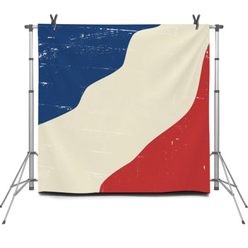 Abstract Vintage French Flag Fleece Backdrop