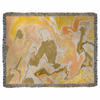 Abstract Watercolor Background Woven Throw Blanket