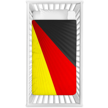 Abstract Waving Black Red Yellow Baby Crib Comforter