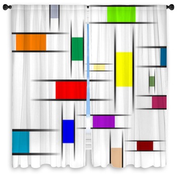 Abstract Window Curtains