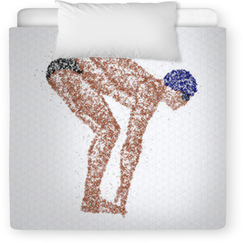 Abstraction Swimmer Athlete Toddler Comforter