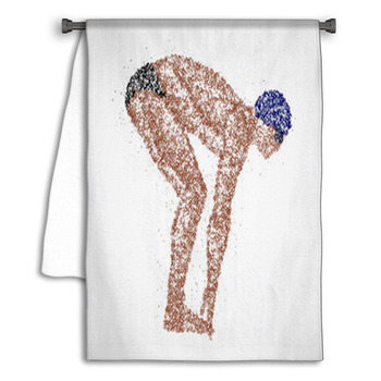 Abstraction Swimmer Athlete Towel