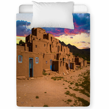 Adobe Houses In The Pueblo Of Taos, Toddler Comforter
