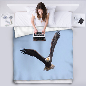 Adult Bald Eagle (haliaeetus Fleece Blanket